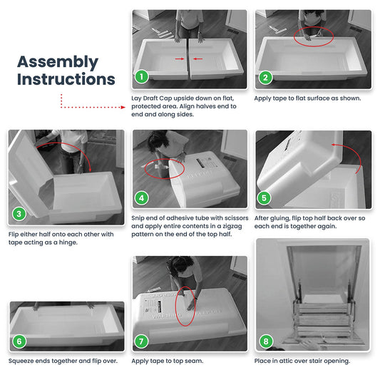 Attic Draft cap assembly instructions